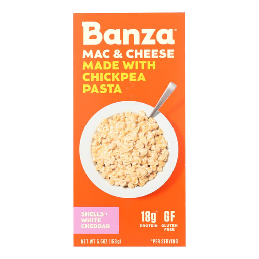 Banza - Chckpea Psta Wht Ched Shl - Case Of 6-5.5 Oz Biskets Pantry 