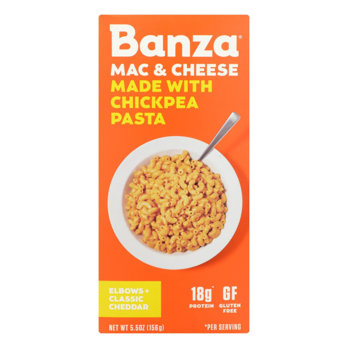 Banza - Chickpea Pasta Mac And Cheese - Classic Cheddar - Case Of 6 - 5.5 Oz. Biskets Pantry 
