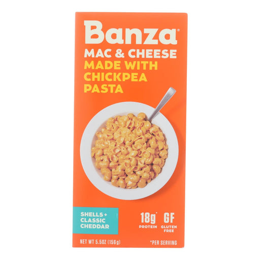Banza - Chickpea Pasta Mac And Cheese - Shells And Classic Cheddar - Case Of 6 - 5.5 Oz. Biskets Pantry 