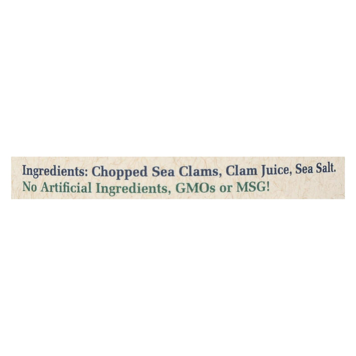 Bar Harbor - Chopped Clams - Case Of 12 - 6.5 Oz. Biskets Pantry 