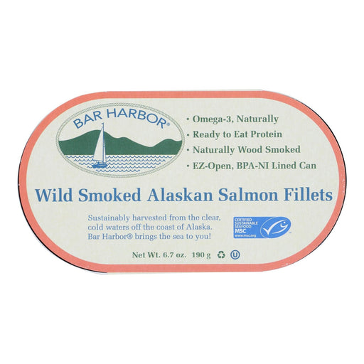 Bar Harbor - Salmon Fillets Wild Smoked Ak - Case Of 12-6.7 Oz Biskets Pantry 