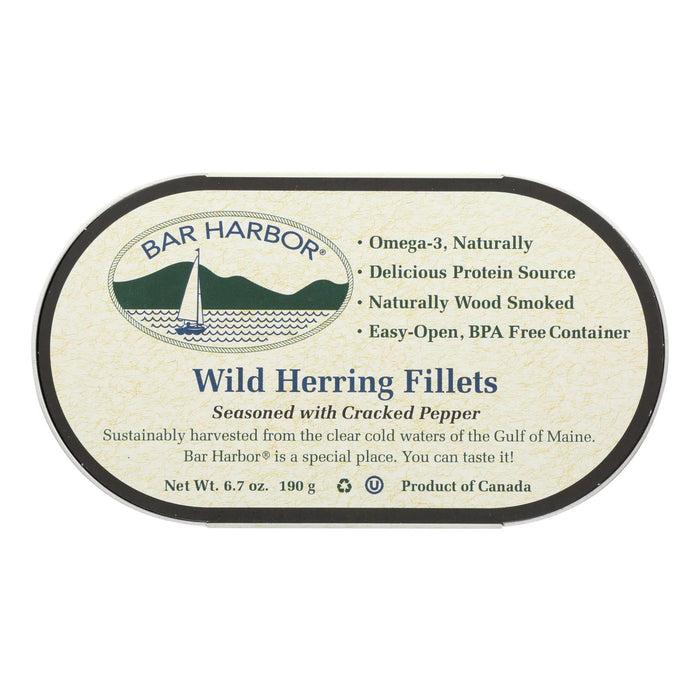 Bar Harbor - Wild Herring Fillets - Cracked Pepper - Case Of 12 - 6.7 Oz. Biskets Pantry 