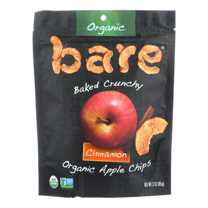 Bare Fruit Apple Chips - Organic - Crunchy - Simply Cinnamon - 3 Oz - Case Of 12 Biskets Pantry 