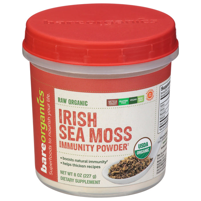 Bare Organics - Irish Sea Moss Powder - 1 Each-8 Oz Biskets Pantry 