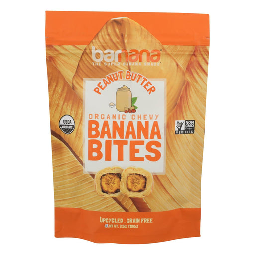 Barnana Chewy Banana Bites - Organic Peanut Butter - Case Of 12 - 3.5 Oz. Biskets Pantry 