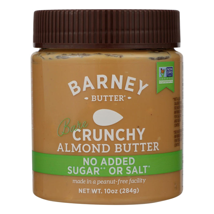 Barney Butter Almond Butter - Bare Crunchy - Case Of 6 - 10 Oz. Biskets Pantry 