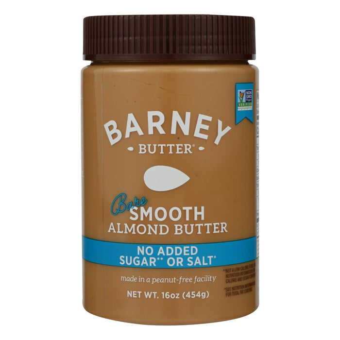 Barney Butter - Almond Butter - Bare Smooth - Case Of 6 - 16 Oz. Biskets Pantry 