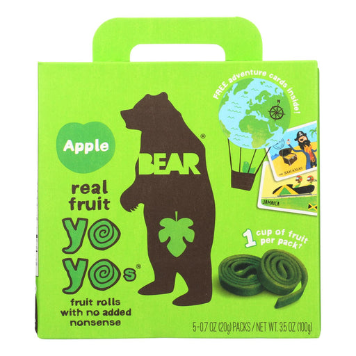 Bear Real Fruit Yoyo Snack - Apple - Case Of 6 - 3.5 Oz. Biskets Pantry 