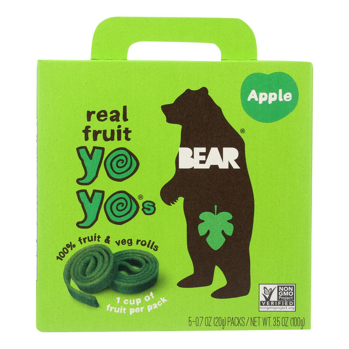 Bear Real Fruit Yoyo Snack - Apple - Case Of 6 - 3.5 Oz. Biskets Pantry 