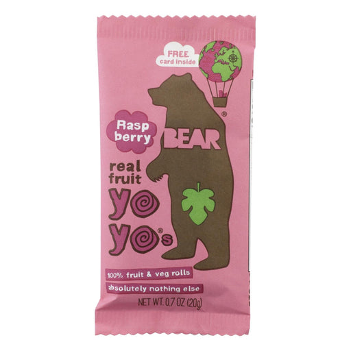 Bear Real Fruit Yoyo Snack - Raspberry - Case Of 6 - 3.5 Oz. Biskets Pantry 