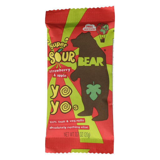 Bear - Real Fruit Yoyo Straw Apple - Case Of 6 - 3.5 Oz Biskets Pantry 