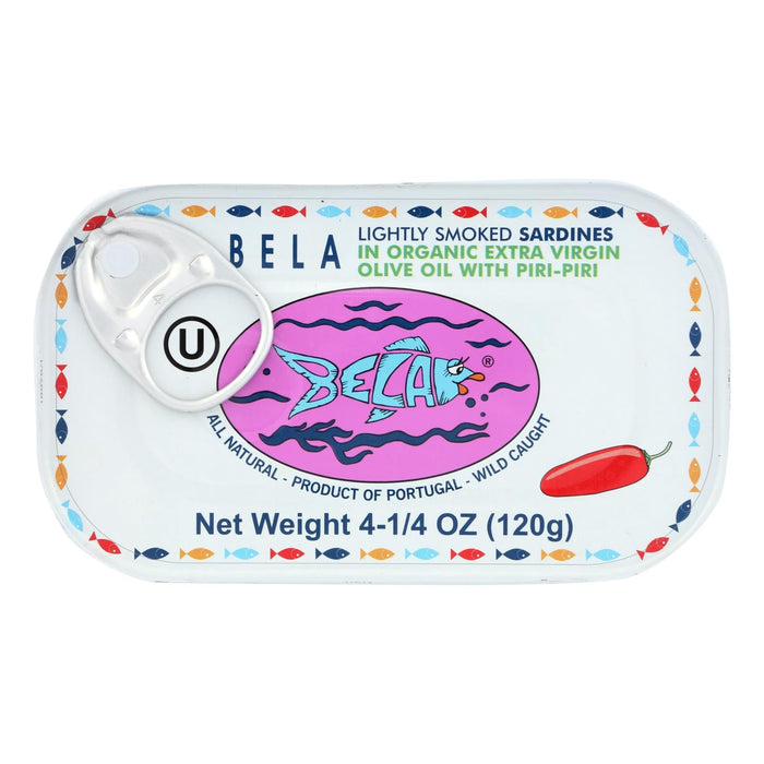 Bela-olhao Sardines - Sardines Piri Piri Smoke - Case Of 12-4.23 Oz Biskets Pantry 