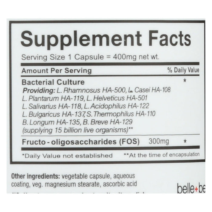 Belle And Bella Ultra 10 Probiotic - Maximum Strength - 30 Capsules Biskets Pantry 