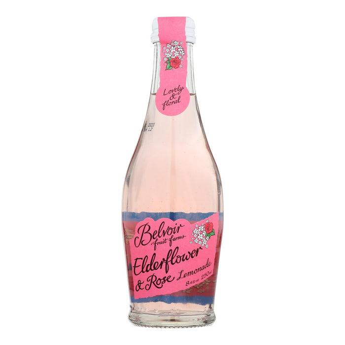 Belvoir - Organic Lemonade - Elderflower And Rose - Case Of 12 - 8.4 Fl Oz. Biskets Pantry 