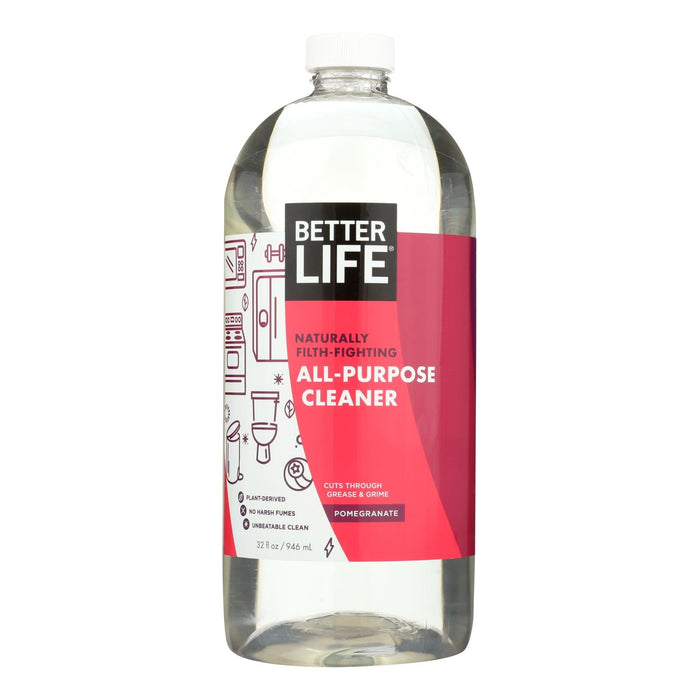 Better Life Cleaner - All Purpose - Pomegranate - 32 Fl Oz Biskets Pantry 