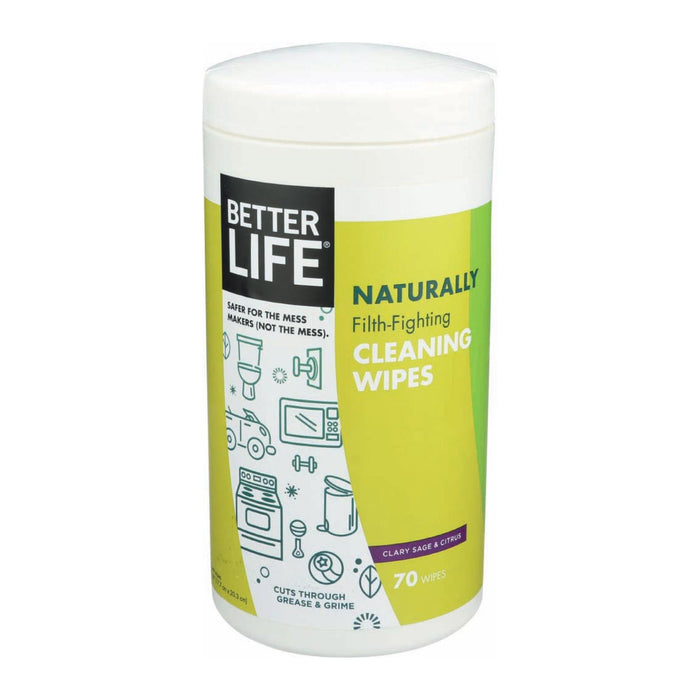 Better Life Cleaning Wipes - Naturally Filth - Fighting - Case Of 6 - 70 Count Biskets Pantry 