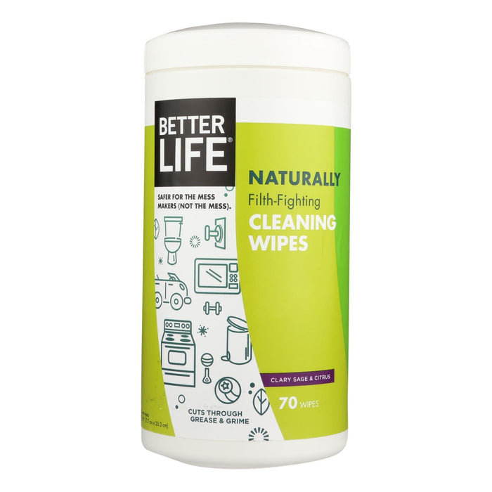 Better Life Cleaning Wipes - Naturally Filth - Fighting - Case Of 6 - 70 Count Biskets Pantry 