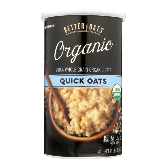 Better Oats Organic Cereal - Quick Oats - Case Of 12 - 16 Oz. Biskets Pantry 