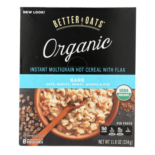 Better Oats Organic Instant Multigrain Hot Cereal - Bare - Case Of 6 - 11.8 Oz. Biskets Pantry 