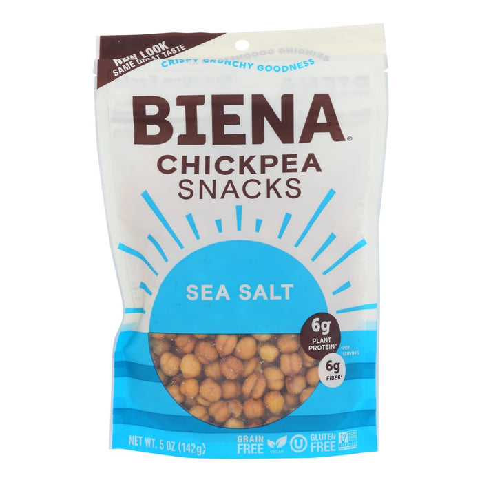 Biena Chickpea Snacks - Sea Salt - Case Of 8 - 5 Oz. Biskets Pantry 