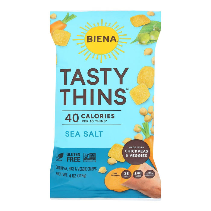 Biena Llc - Tasty Thins Sea Salt - Case Of 12-4 Oz Biskets Pantry 
