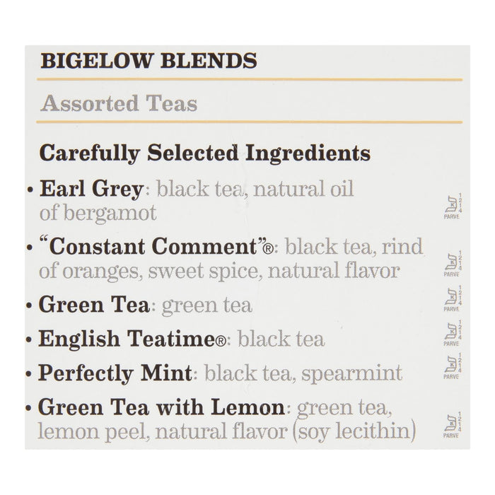 Bigelow Tea Assorted Tea - 6 Variety - Case Of 6 - 18 Bag Biskets Pantry 