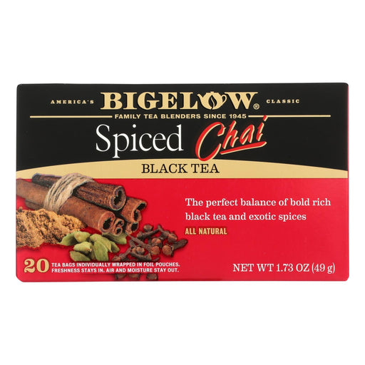 Bigelow Tea Black Tea - Spiced Chai - Case Of 6 - 20 Bag Biskets Pantry 