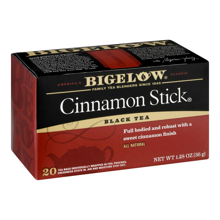 Bigelow Tea Cinnamon Stick Black Tea - Case Of 6 - 20 Bags Biskets Pantry 