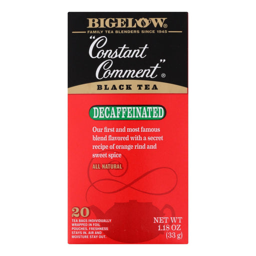 Bigelow Tea Constant Comment Decaffeinated Black Tea - Case Of 6 - 20 Bags Biskets Pantry 