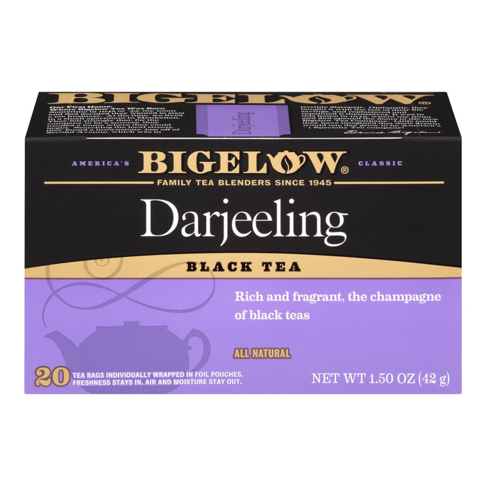 Bigelow Tea Darjeeling Black Tea - Case Of 6 - 20 Bags Biskets Pantry 