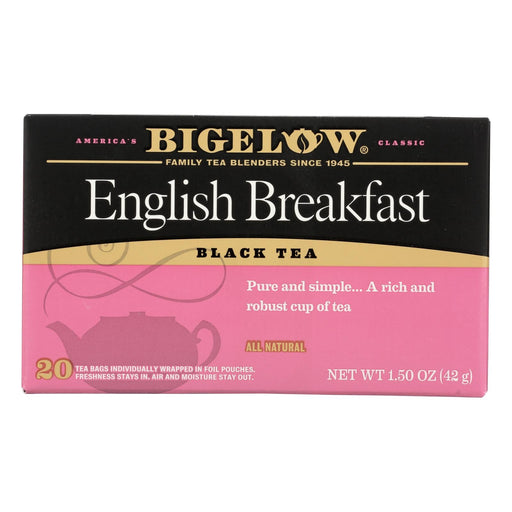 Bigelow Tea English Breakfast Black Tea - Case Of 6 - 20 Bags Biskets Pantry 