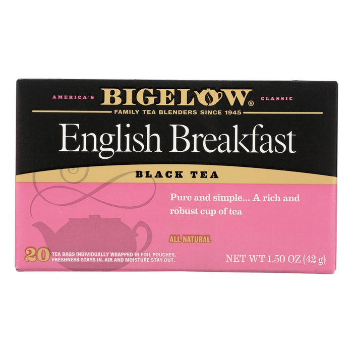 Bigelow Tea English Breakfast Black Tea - Case Of 6 - 20 Bags Biskets Pantry 