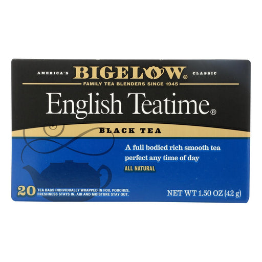 Bigelow Tea English Teatime Black Tea - Case Of 6 - 20 Bags Biskets Pantry 