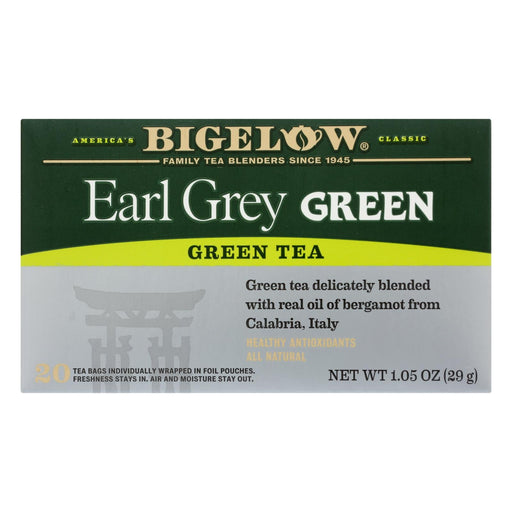 Bigelow Tea Green Tea - Earl Grey - Case Of 6 - 20 Bag Biskets Pantry 