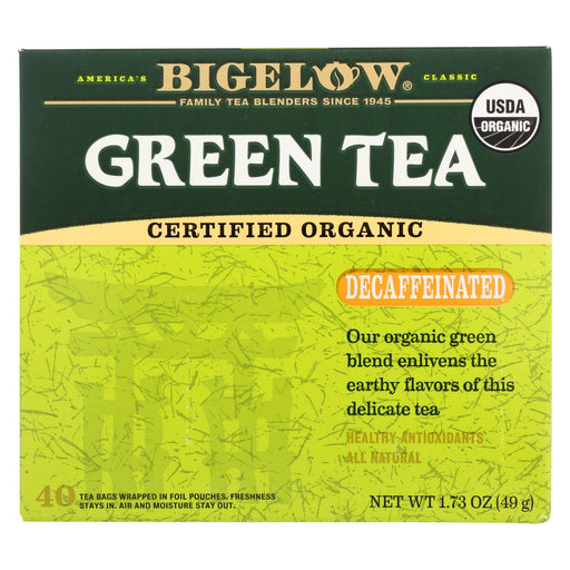 Bigelow Tea Organic Green Tea - Decaf - Case Of 6 - 40 Bag Biskets Pantry 