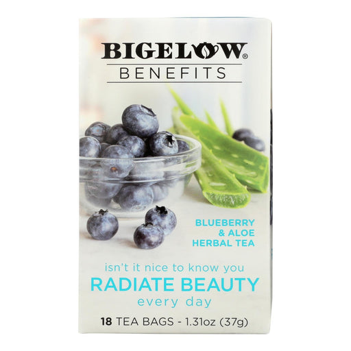 Bigelow Tea Tea - Blueberry Aloe Radiate Beauty - Case Of 6 - 18 Bag Biskets Pantry 