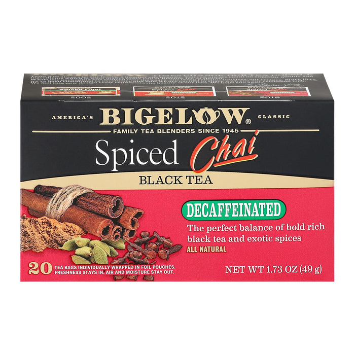 Bigelow Tea Tea - Decaf - Chai Spiced - Case Of 6 - 20 Bag Biskets Pantry 