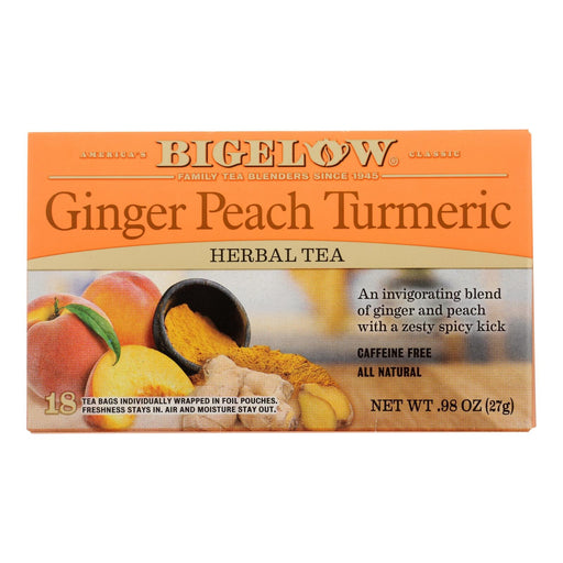 Bigelow Tea - Tea Ginger Peach Tumeric - Case Of 6 - 18 Bag Biskets Pantry 