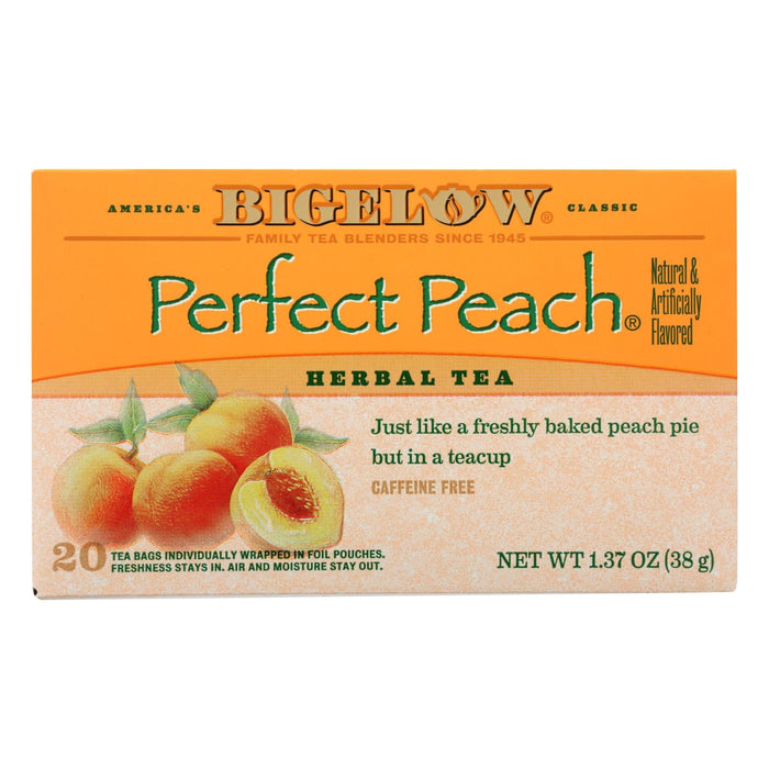 Bigelow Tea Tea - Peach - Case Of 6 - 20 Bag Biskets Pantry 