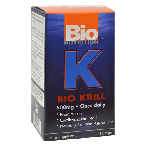 Bio Nutrition - Bio Krill 500mg - 45 Softgels Biskets Pantry 