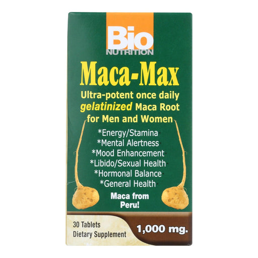 Bio Nutrition - Maca-max - 1000 Mg - 30 Tablets Biskets Pantry 