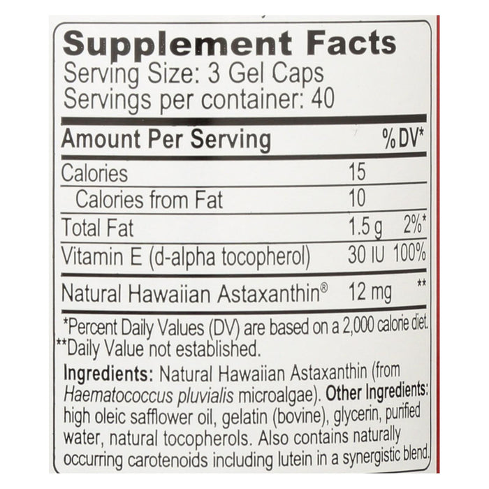 Bioastin 4mg Astaxanthin Microalgae  - 1 Each - 120 Cap Biskets Pantry 