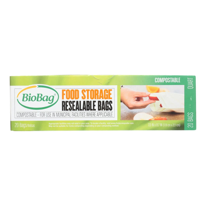 Biobag - Resealable Food Storage Bags - Case Of 12 - 20 Count Biskets Pantry 
