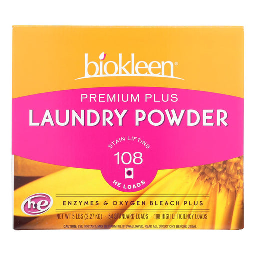 Biokleen Laundry Powder Premium Plus Stain Lifting Enzyme Formula - 5 Lbs Biskets Pantry 