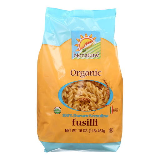 Bionaturae Pasta - Organic - 100 Percent Durum Semolina - Fusilli - 16 Oz - Case Of 12 Biskets Pantry 