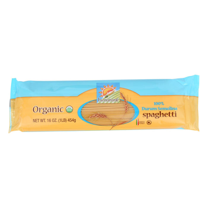 Bionaturae Pasta - Organic - 100 Percent Durum Semolina - Spaghetti - 16 Oz - Case Of 12 Biskets Pantry 
