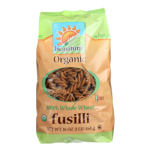 Bionaturae Pasta - Organic - 100 Percent Whole Wheat - Fusilli - 16 Oz - Case Of 12 Biskets Pantry 