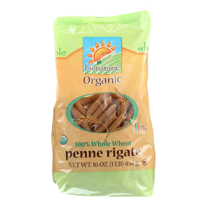 Bionaturae Pasta - Organic - 100 Percent Whole Wheat - Penne Rigate - 16 Oz - Case Of 12 Biskets Pantry 