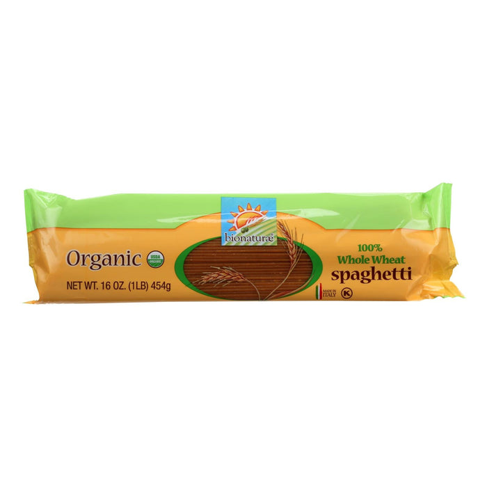 Bionaturae Pasta - Organic - 100 Percent Whole Wheat - Spaghetti - 16 Oz - Case Of 12 Biskets Pantry 