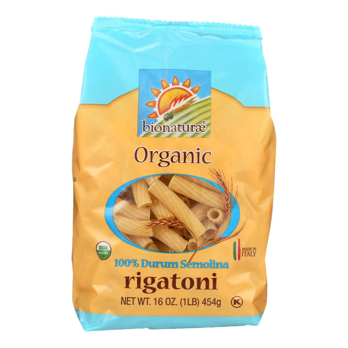 Bionaturae Pasta - Organic Durum Semolina Rigatoni - Case Of 12 - 16 Oz. Biskets Pantry 